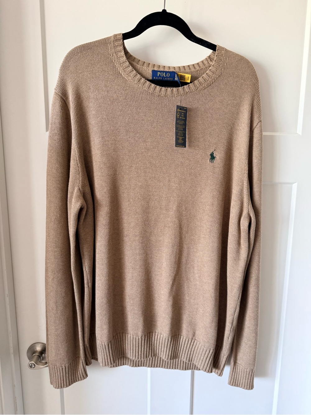 Polo by Ralph Lauren Men’s Crewneck Sweater - Tan Size XXL NWT